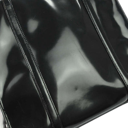 Prada Black Patent Leather Tote Shoulder Bag
