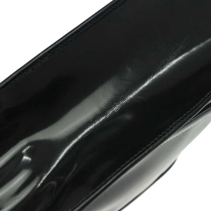 Prada Black Patent Leather Tote Shoulder Bag