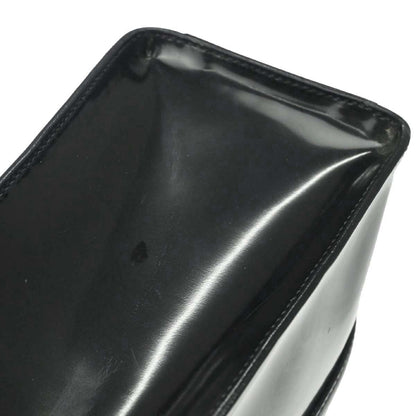 Prada Black Patent Leather Tote Shoulder Bag
