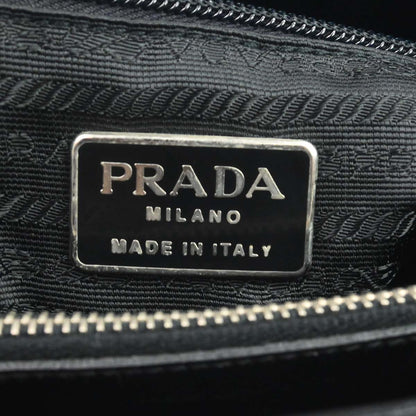 Prada Black Patent Leather Tote Shoulder Bag
