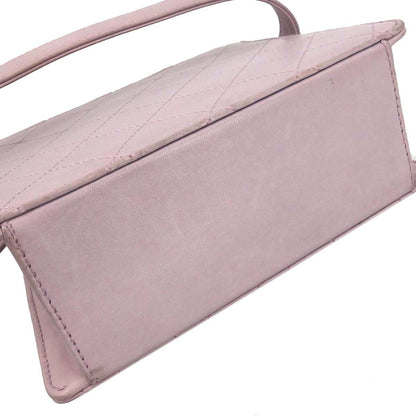 Chanel 1997-1999 Light Pink Lambskin Straight Flap Handbag