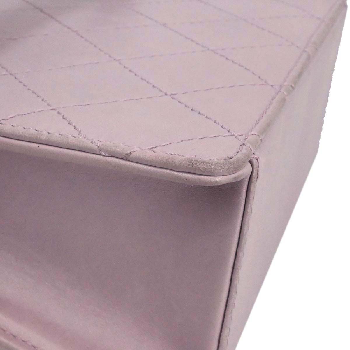 Chanel 1997-1999 Light Pink Lambskin Straight Flap Handbag