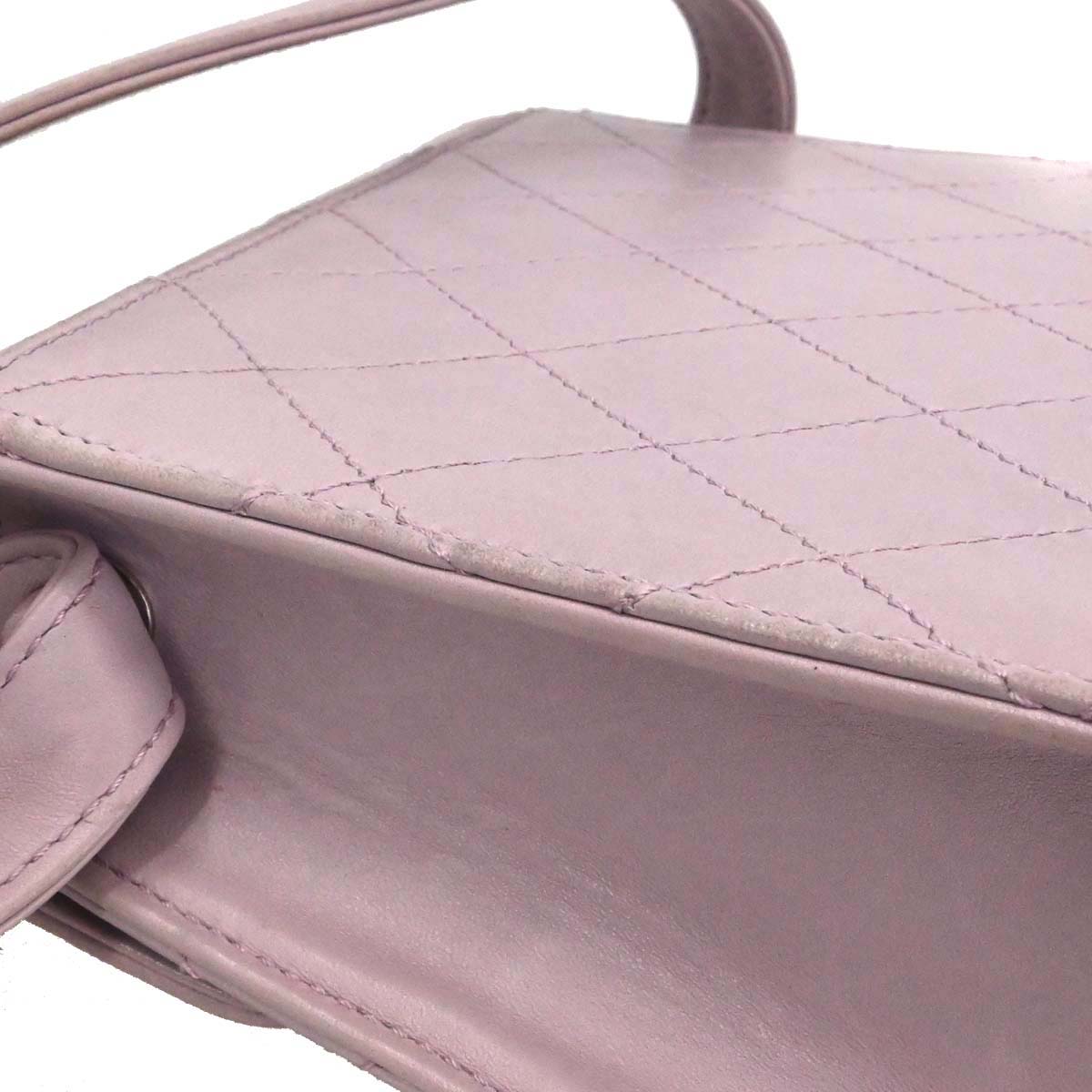 Chanel 1997-1999 Light Pink Lambskin Straight Flap Handbag