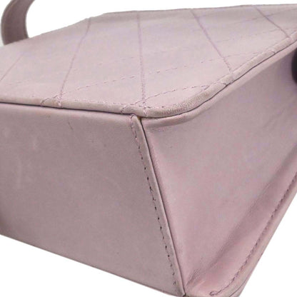 Chanel 1997-1999 Light Pink Lambskin Straight Flap Handbag