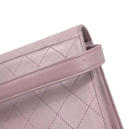 Chanel 1997-1999 Light Pink Lambskin Straight Flap Handbag
