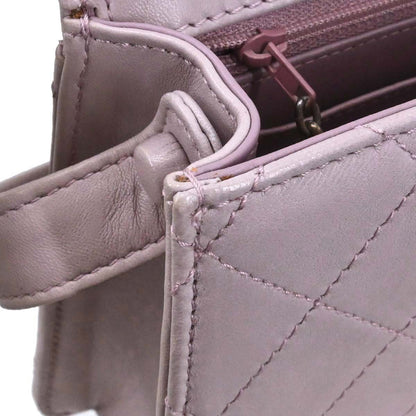 Chanel 1997-1999 Light Pink Lambskin Straight Flap Handbag