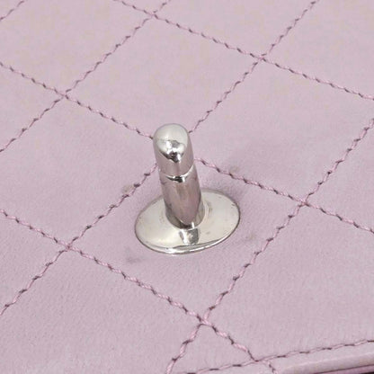 Chanel 1997-1999 Light Pink Lambskin Straight Flap Handbag