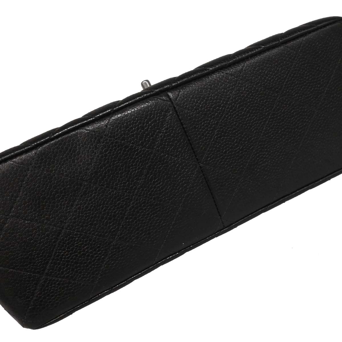 Chanel 1996-1997 Black Caviar Skin Double Sided Flap Medium Handbag