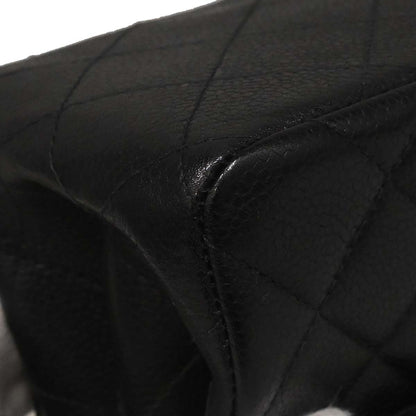 Chanel 1996-1997 Black Caviar Skin Double Sided Flap Medium Handbag