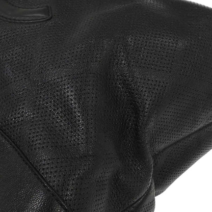 Chanel Black Perforated Calfskin Mesh Tote Handbag