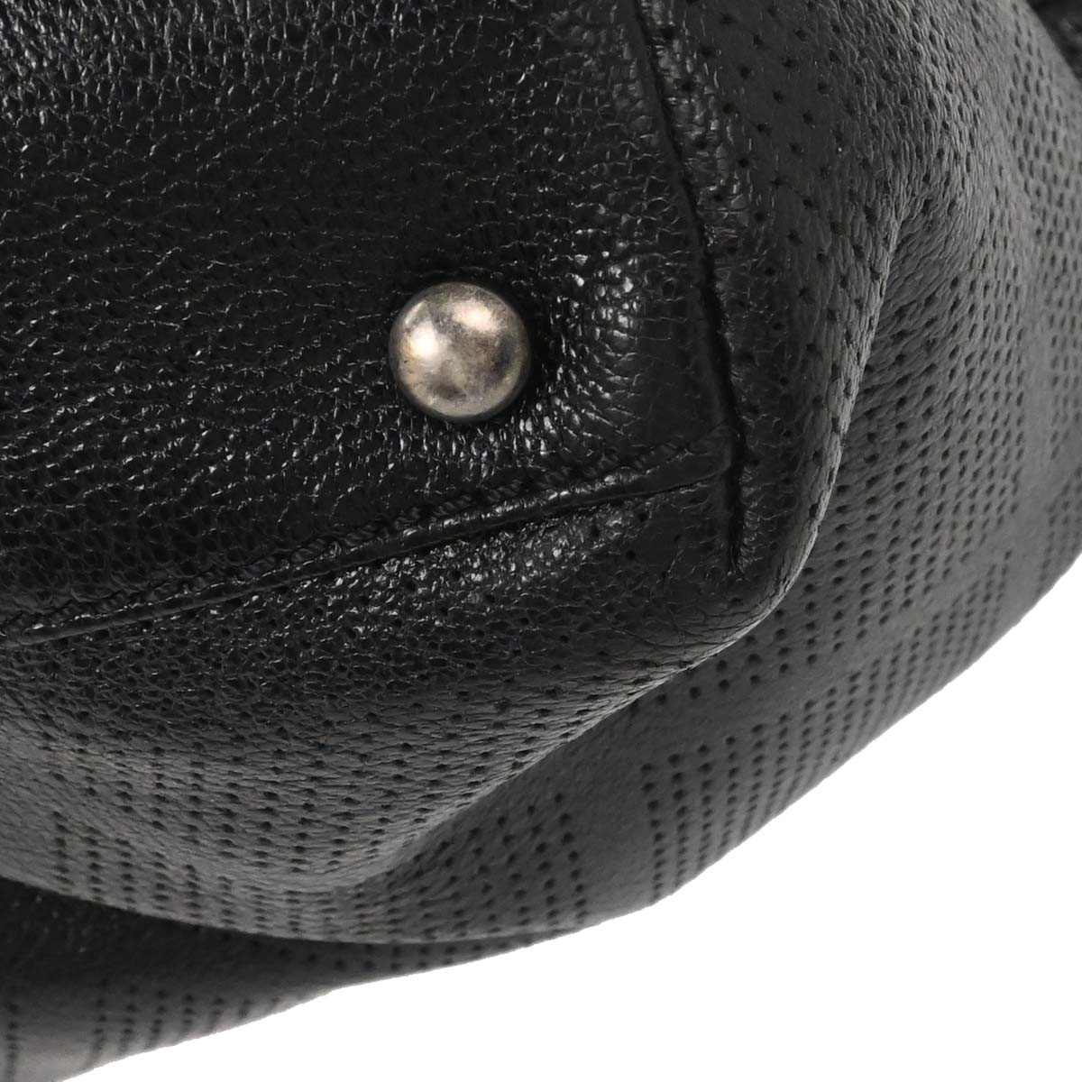 Chanel Black Perforated Calfskin Mesh Tote Handbag