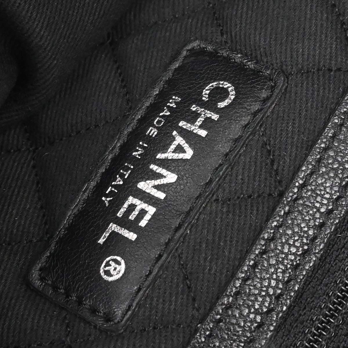 Chanel Black Perforated Calfskin Mesh Tote Handbag