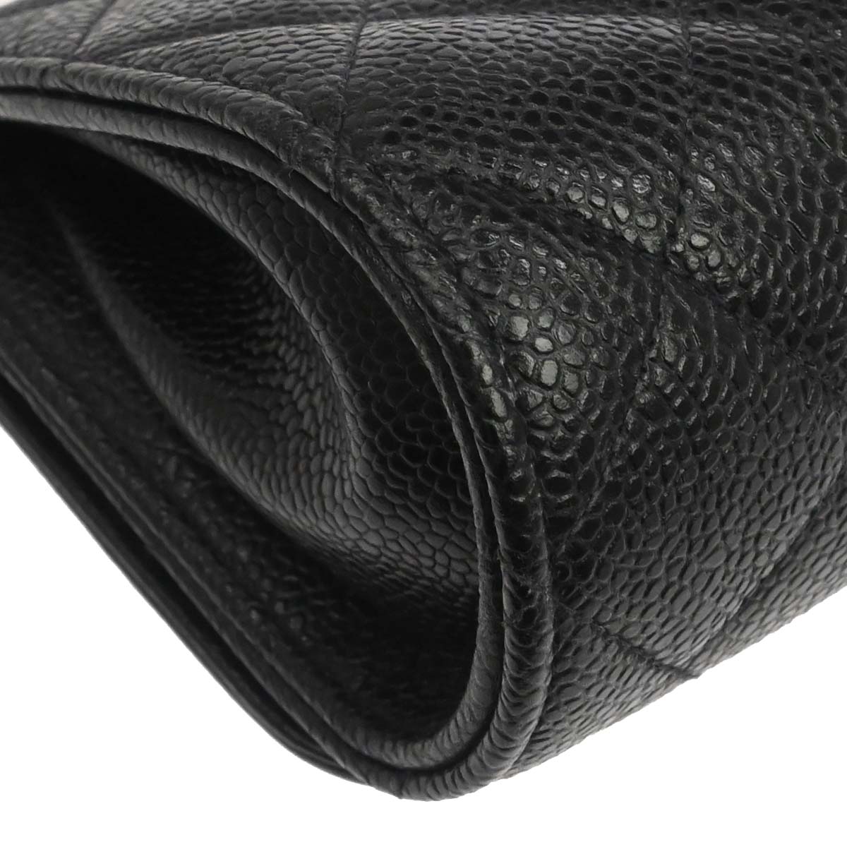 Chanel 1994-1996 Black Caviar Skin Shoulder Bag