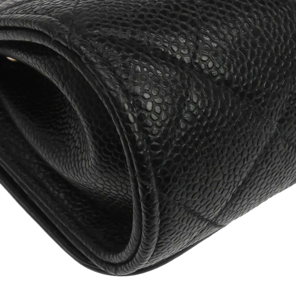 Chanel 1994-1996 Black Caviar Skin Shoulder Bag