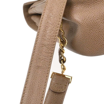 Chanel 1996-1997 Beige Caviar Skin Triple CC Backpack