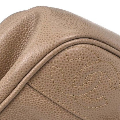 Chanel 1996-1997 Beige Caviar Skin Triple CC Backpack