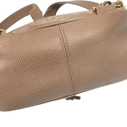 Chanel 1996-1997 Beige Caviar Skin Triple CC Backpack