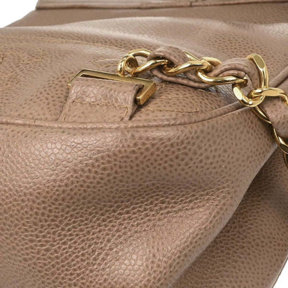 Chanel 1996-1997 Beige Caviar Skin Triple CC Backpack