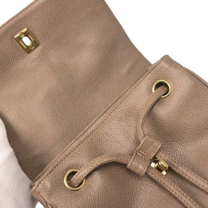 Chanel 1996-1997 Beige Caviar Skin Triple CC Backpack