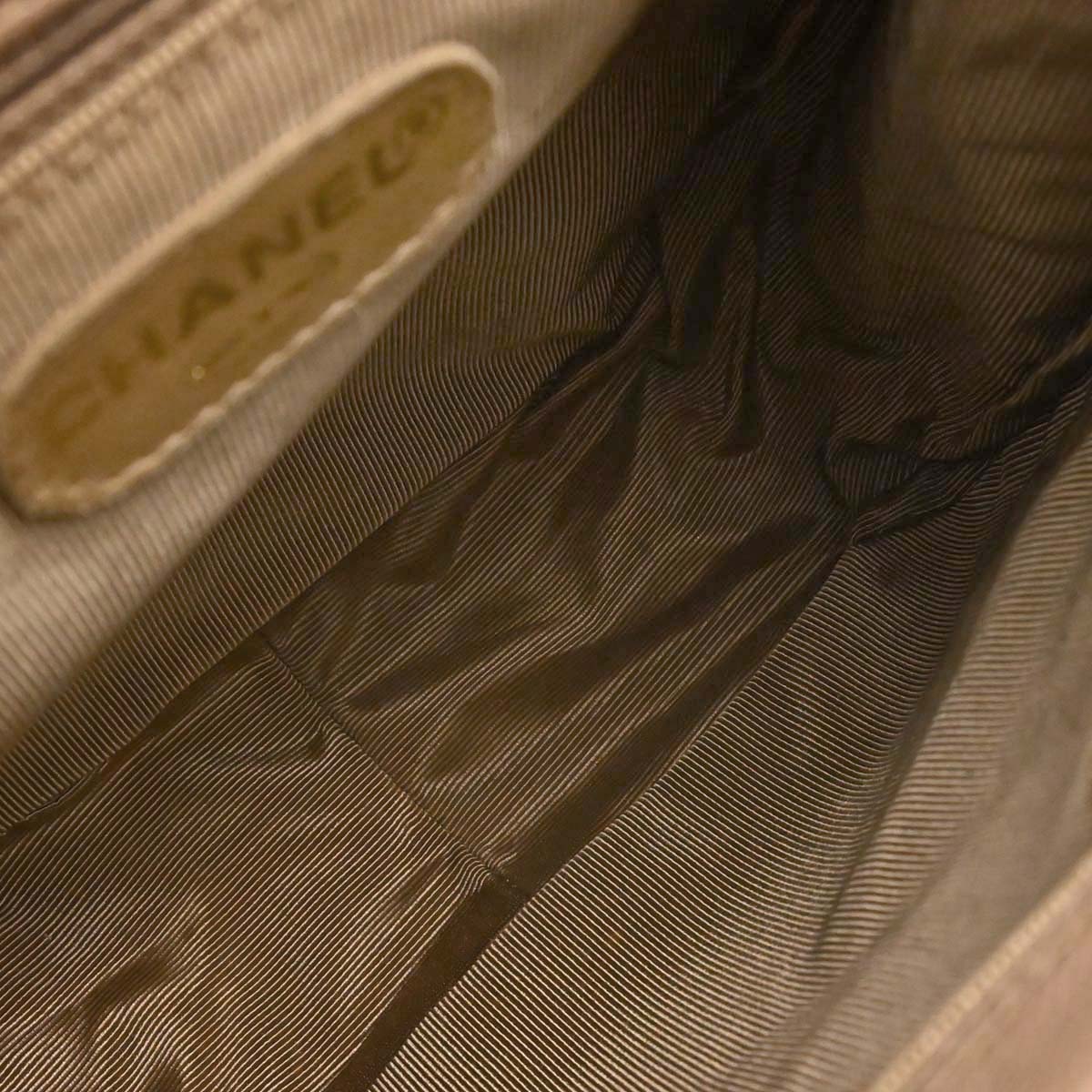 Chanel 1996-1997 Beige Caviar Skin Triple CC Backpack