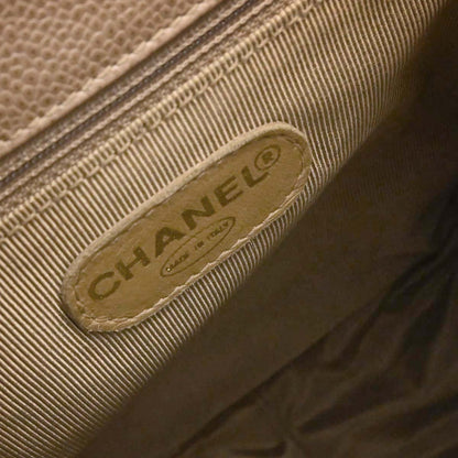 Chanel 1996-1997 Beige Caviar Skin Triple CC Backpack