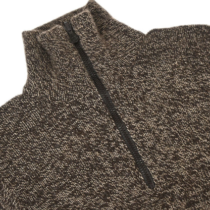 Chanel Brown Zip Knit Sweater Cashmere