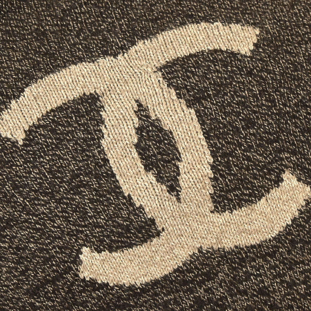 Chanel Brown Zip Knit Sweater Cashmere