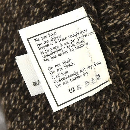 Chanel Brown Zip Knit Sweater Cashmere