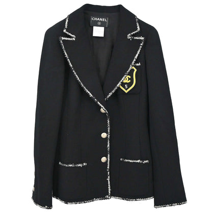 Chanel 2005 Black Emblem Single Breasted Jacket #36