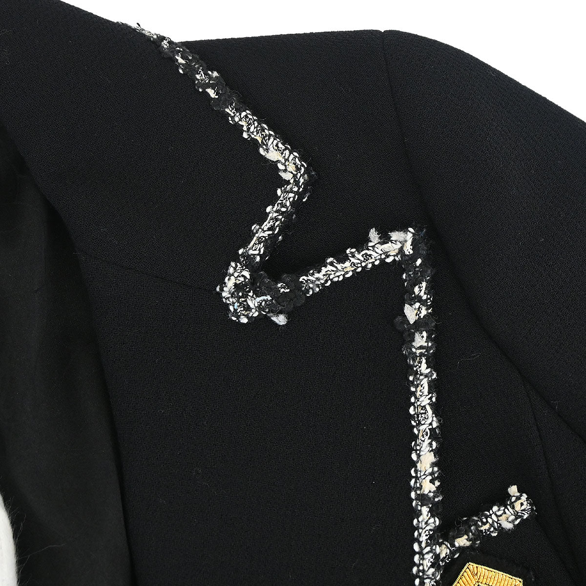 Chanel 2005 Black Emblem Single Breasted Jacket #36