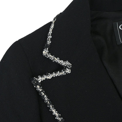 Chanel 2005 Black Emblem Single Breasted Jacket #36