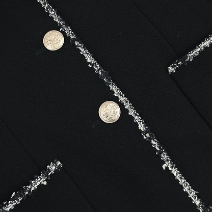 Chanel 2005 Black Emblem Single Breasted Jacket #36