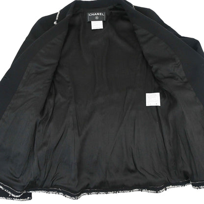 Chanel 2005 Black Emblem Single Breasted Jacket #36