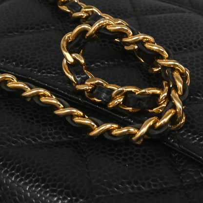 Chanel Black Caviar Classic WOC Wallet on Chain Bag