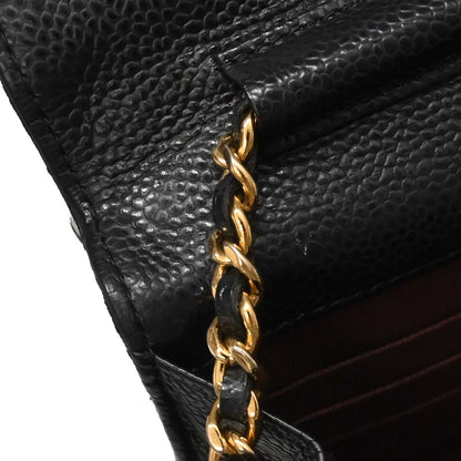 Chanel Black Caviar Classic WOC Wallet on Chain Bag