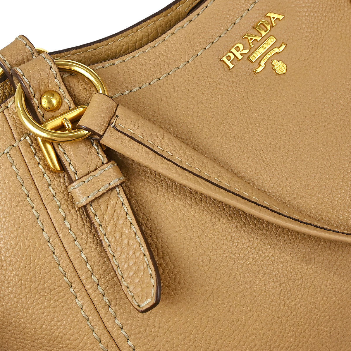 Prada * Beige Leather Tote Handbag