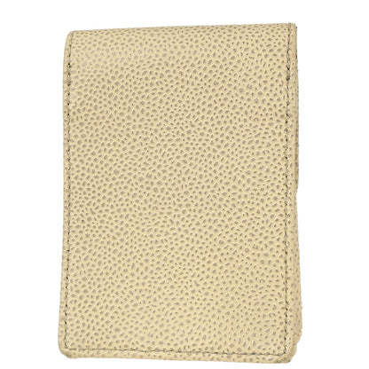 Chanel 2000-2002 Ivory Caviar Skin Cigarette Case Small Good