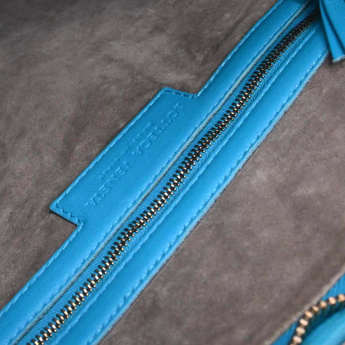 Bottega Veneta Blue Lambskin Intrecciato Hobo Handbag