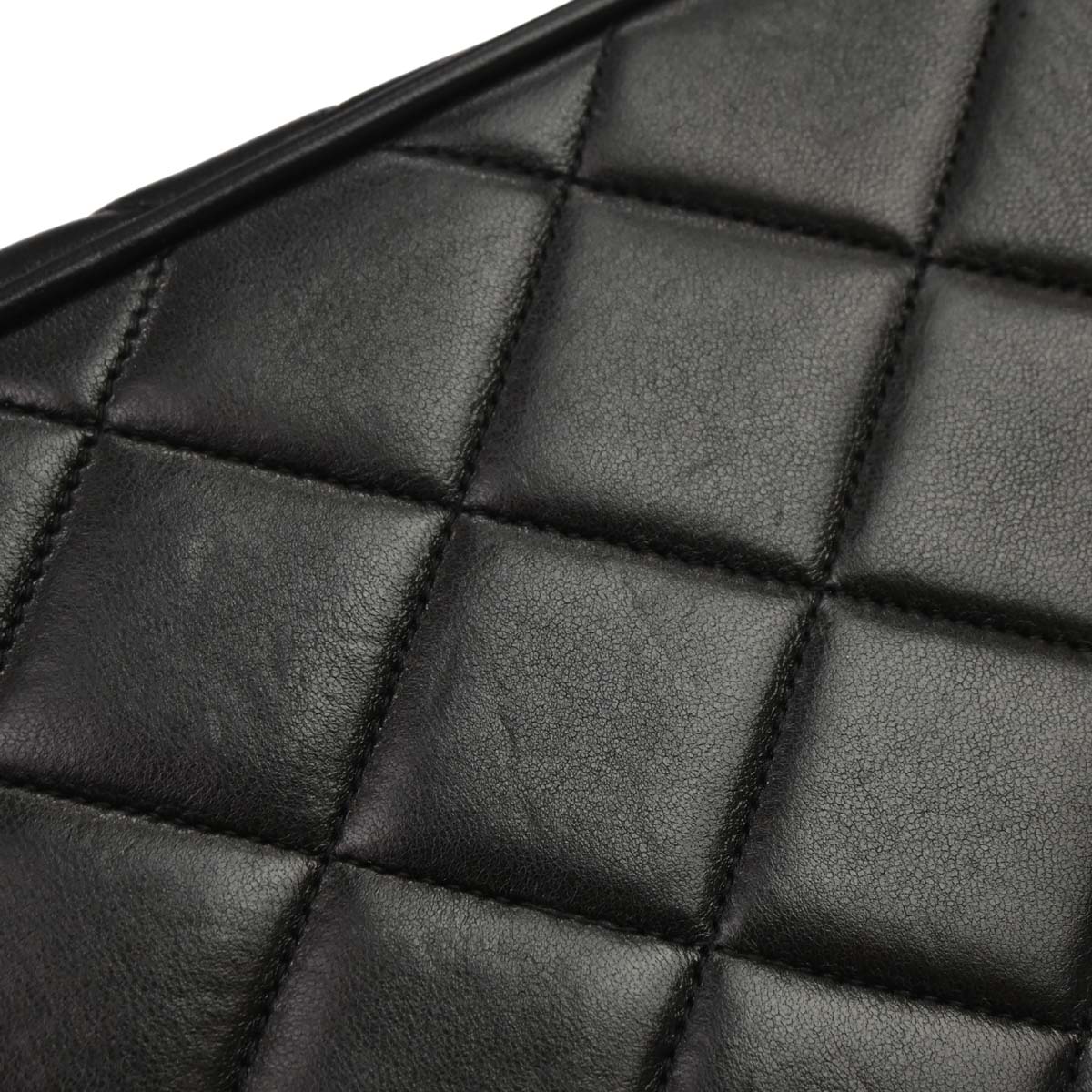 Chanel Black Lambskin Straight Flap Shoulder Bag