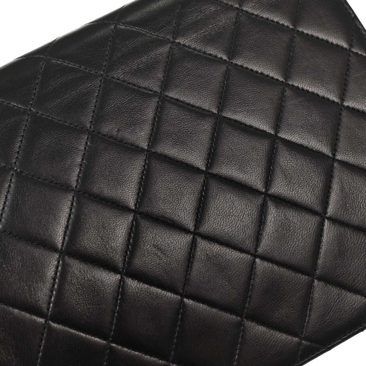 Chanel Black Lambskin Turnlock Small Half Flap Shoulder Bag