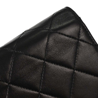 Chanel Black Lambskin Turnlock Small Half Flap Shoulder Bag