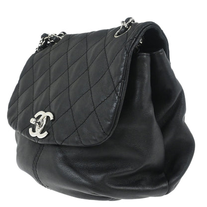 Chanel 2012-2013 Black Lambskin Trianon Flap Shoulder Bag