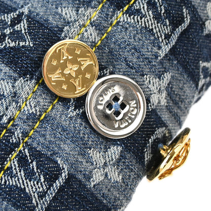 Louis Vuitton Blue Monogram Denim Mini Pleaty Raye Customize Handbag M95332