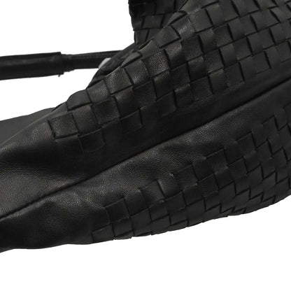 Bottega Veneta Black Lambskin Intrecciato Handbag