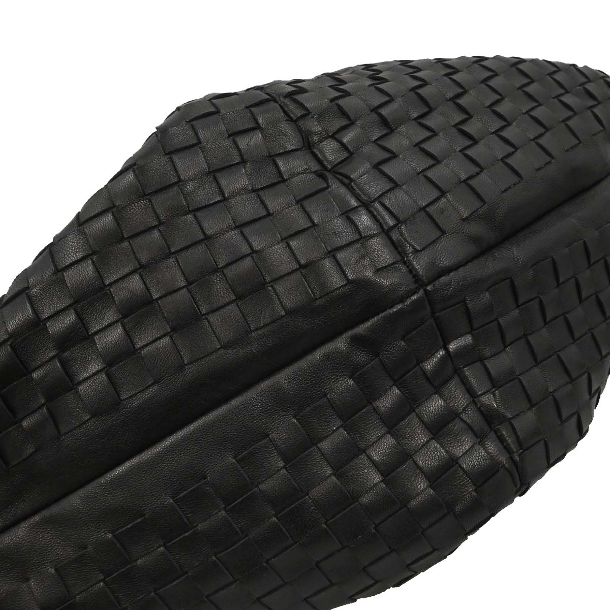 Bottega Veneta Black Lambskin Intrecciato Handbag