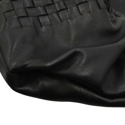 Bottega Veneta Black Lambskin Intrecciato Handbag