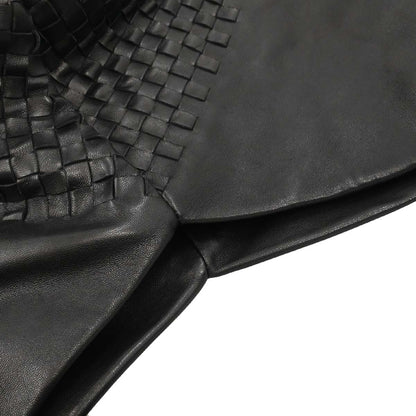 Bottega Veneta Black Lambskin Intrecciato Handbag