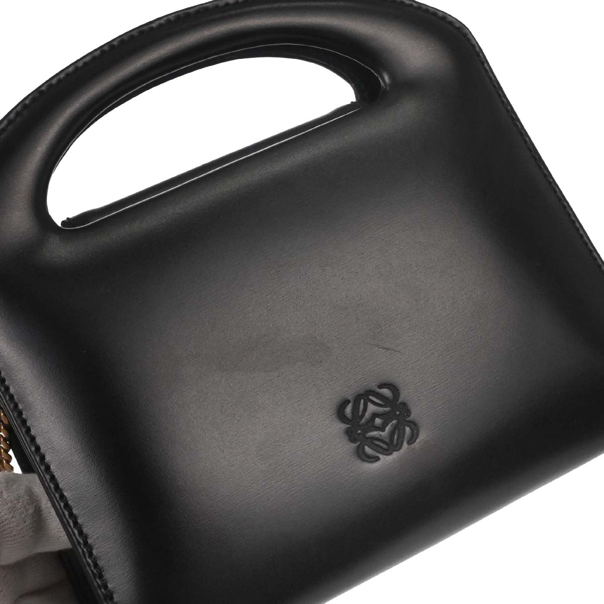 Loewe Black Leather Anagram 2way Shoulder Handbag