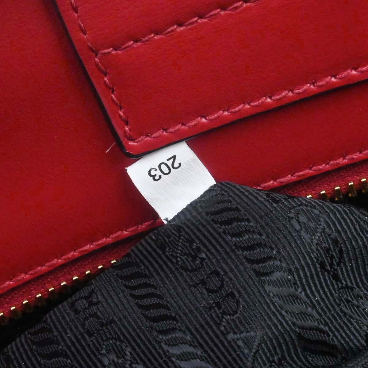 Prada Red Leather 2way Shoulder Tote Handbag
