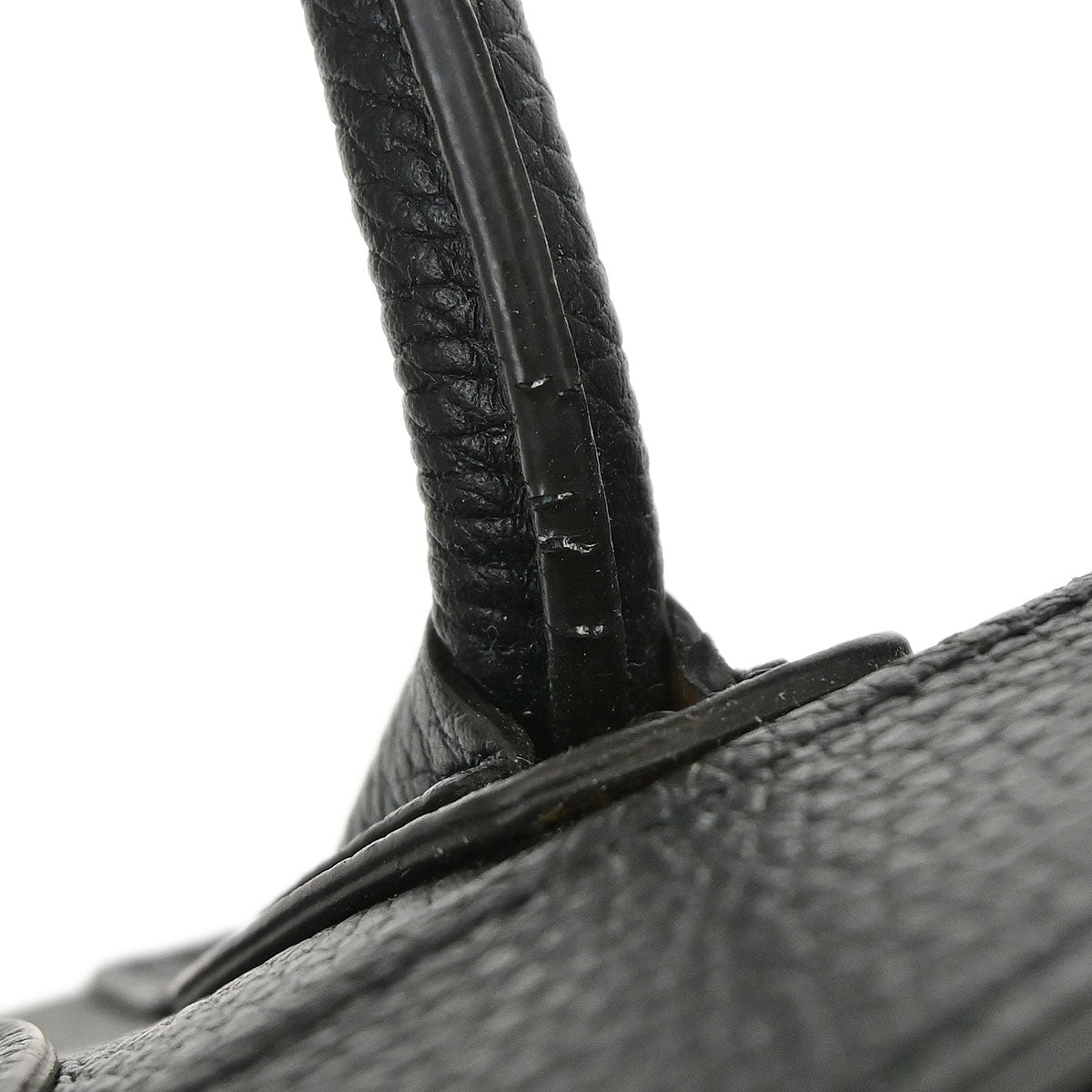 Celine Black Leather Nano Luggage Shoulder Tote Bag